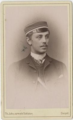 Korporatsiooni "Estonia" liige Heinrich von Sivers, portreefoto  duplicate photo