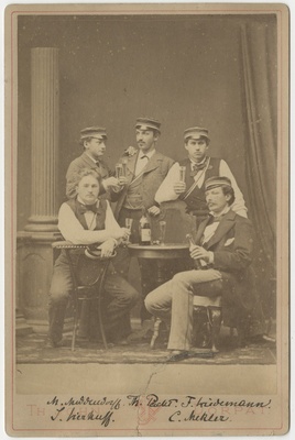 Osa korporatsiooni "Livonia" 1880. a II semestri värvicoetusest, grupifoto  duplicate photo