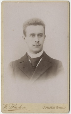 Üliõpilane Arthur Vogel, portreefoto  duplicate photo
