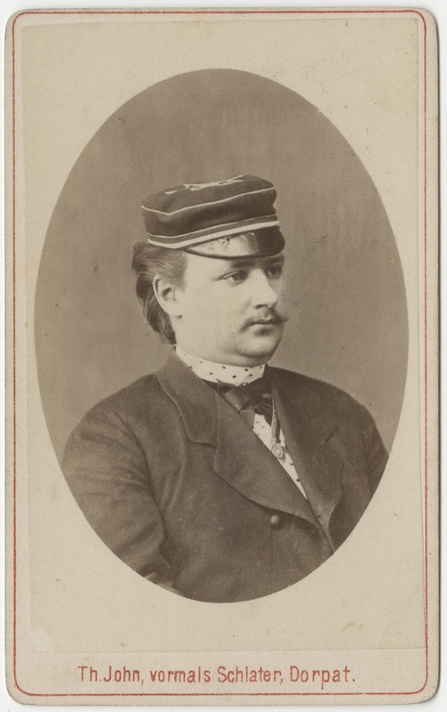 Korporatsiooni "Livonia" liige Albert von Wolffeldt, portreefoto