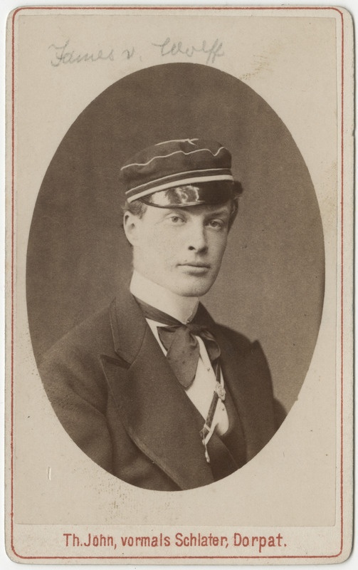 Korporatsiooni "Livonia" liige parun James von Wolff, portreefoto