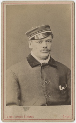 Korporatsiooni "Estonia" liige Hans Otto von Wilcken, portreefoto  duplicate photo