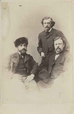 Korporatsiooni "Livonia" vilistlased Eduard Behse, Karl von Hehn ja Gustav Carlblom  duplicate photo