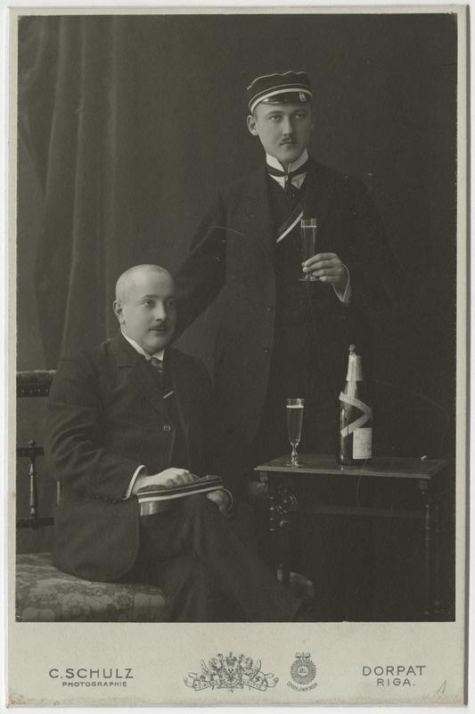 Korporatsiooni "Livonia" liikmed Oswald von Samson-Himmelstjerna ja tema akadeemiline isa Carl Müller
