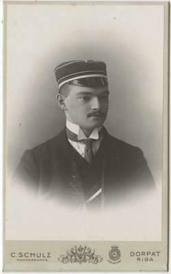 Korporatsiooni "Livonia" liige Heinrich von Transehe-Roseneck, portreefoto  duplicate photo