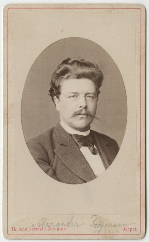 Korporatsiooni "Livonia" liige Alexander Treymann, portreefoto
