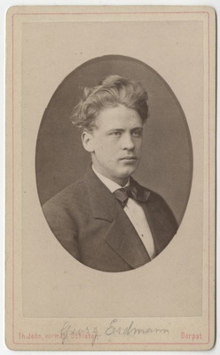 Korporatsiooni "Livonia" liige Georg Erdmann, portreefoto  duplicate photo