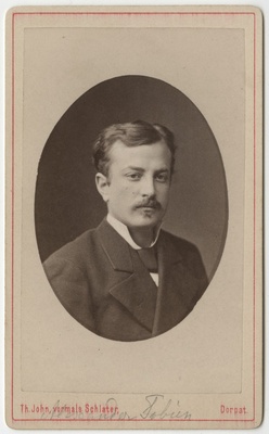Korporatsiooni "Livonia" liige Alexander von Tobien, portreefoto  duplicate photo