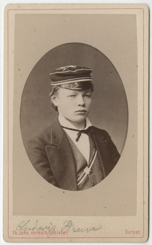 Korporatsiooni "Livonia" liige Ludwig von Struve, portreefoto