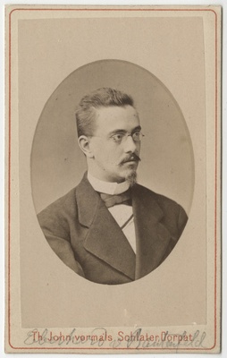 Korporatsiooni "Livonia" liige Eberhard Berens von Rautenfeld, portreefoto  duplicate photo