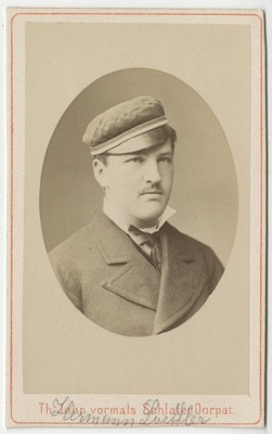 Korporatsiooni "Livonia" liige Hermann Loeffler, portreefoto  duplicate photo