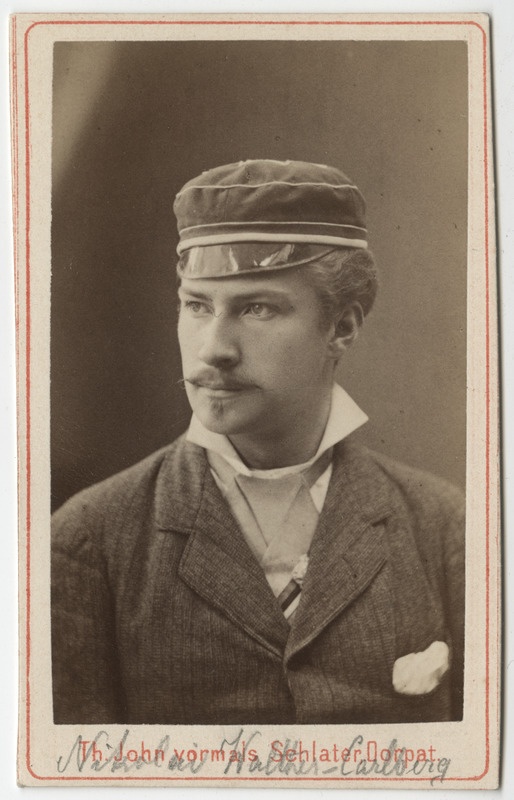 Korporatsiooni "Livonia" liige Nicolai Walter-Carlberg, portreefoto