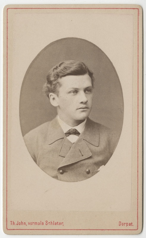 Korporatsiooni "Livonia" liige Max von Middendorff, portreefoto