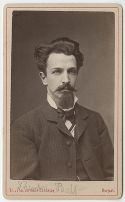 Korporatsiooni "Livonia" liige Theodor Pacht, portreefoto  duplicate photo