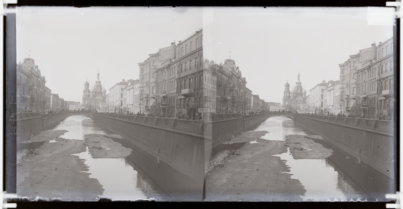 Klaasnegatiiv. Suurus 8,5*17. Fontanka, Sankt Peterburis.