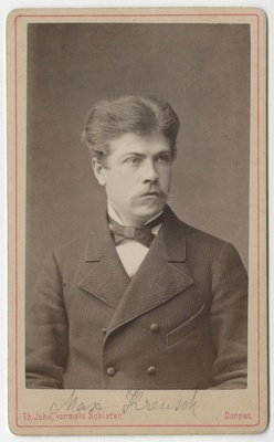 Korporatsiooni "Livonia" liige Maximilian von Kreusch, portreefoto  duplicate photo