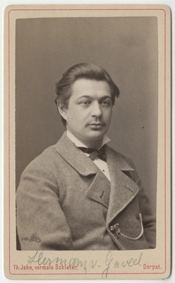 Korporatsiooni "Livonia" liige Hermann von Gavel, portreefoto  duplicate photo