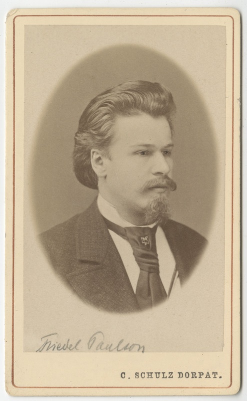 Korporatsiooni "Livonia" liige Friedrich Paulson, portreefoto