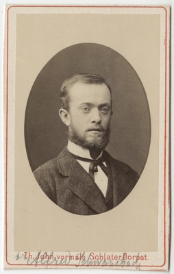 Tartu ülikooli tudeng Alfred von Schwanebach, portreefoto  duplicate photo
