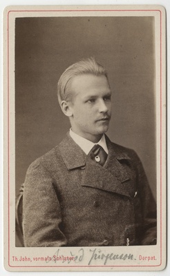 Tartu ülikooli tudeng Arved Jürgensohn, portreefoto  duplicate photo