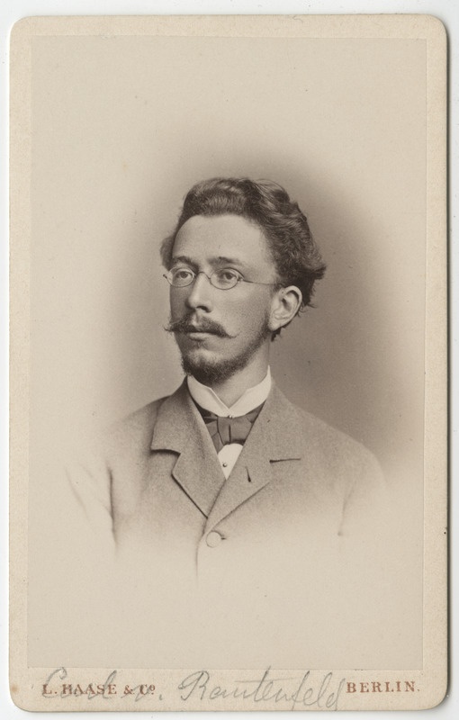 Tartu ülikooli tudeng, tulevane korporatsiooni "Neobaltia" liige Carl Berens von Rautenfeld, portreefoto