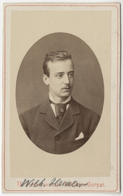 Tartu ülikooli tudeng Wilhelm Heissler, portreefoto  duplicate photo