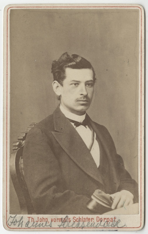 Korporatsiooni "Livonia" liige Johannes Sachsendahl, portreefoto
