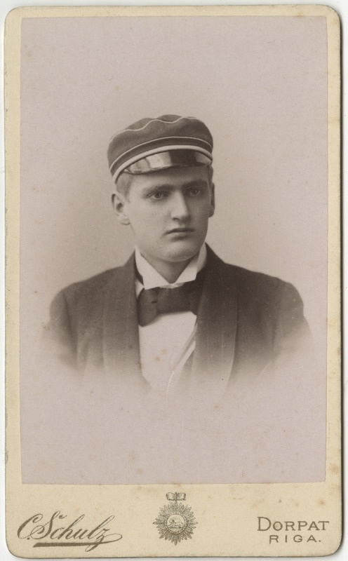 Korporatsiooni "Livonia" liige Erwin Moritz, portreefoto