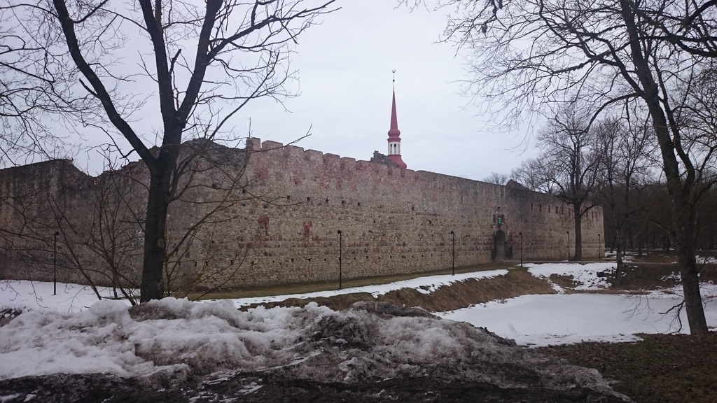 Mur du château de Põltsamaa - Wall of Põltsamaa Castle, Estonia