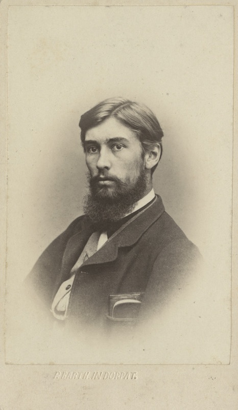 Korporatsiooni "Livonia" liige Johannes Hollmann, portreefoto