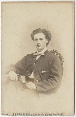 Ühe baltisaksa korporatsiooni liige, portreefoto  duplicate photo