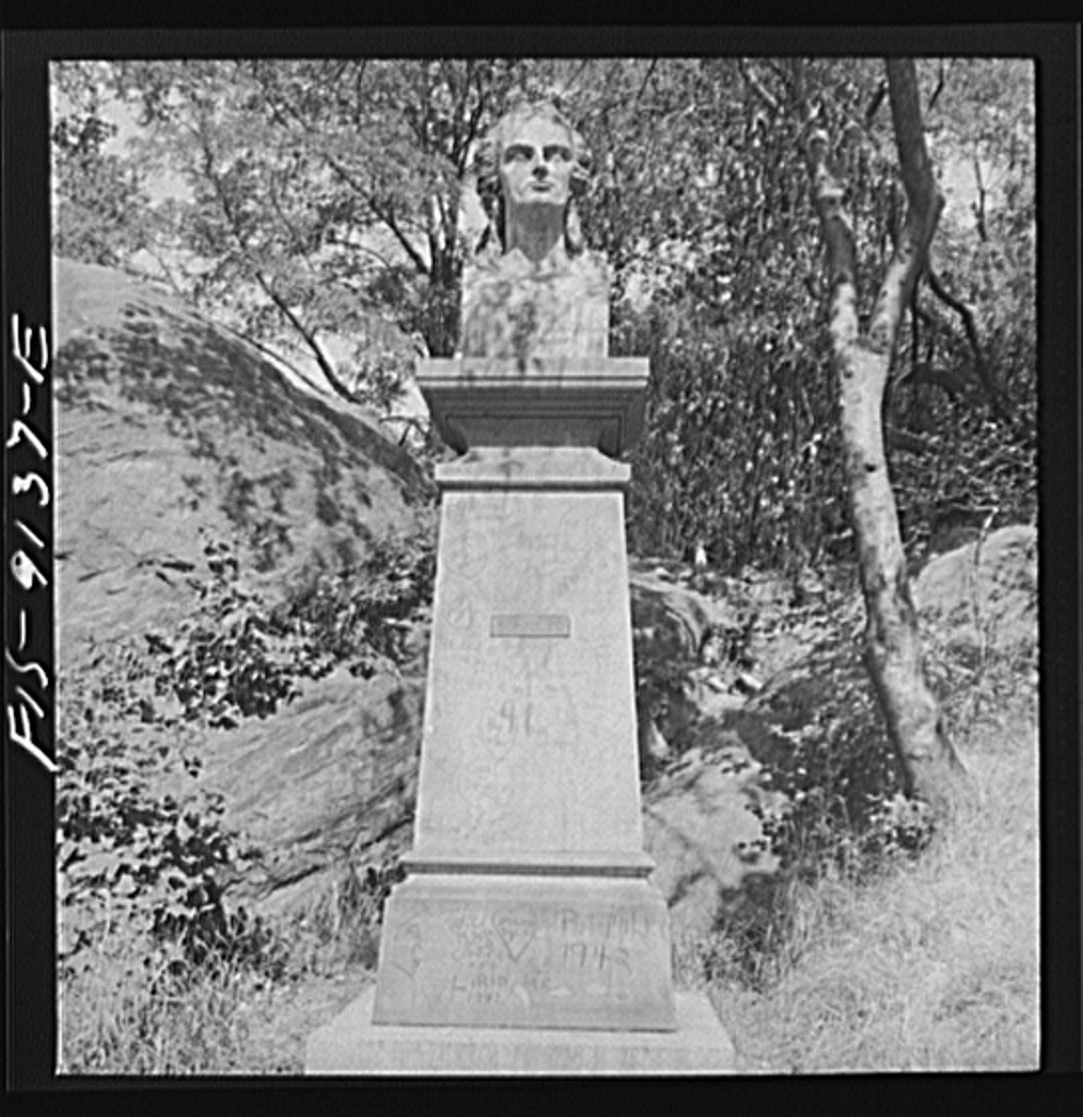 New York, New York. Monument to the German poet Schiller in Central Park