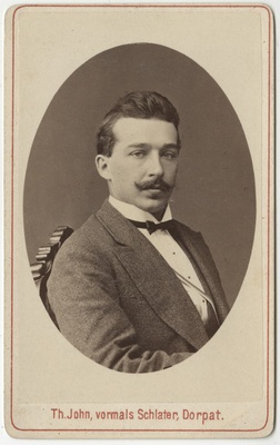 Ühe baltisaksa korporatsiooni liige, portreefoto  duplicate photo