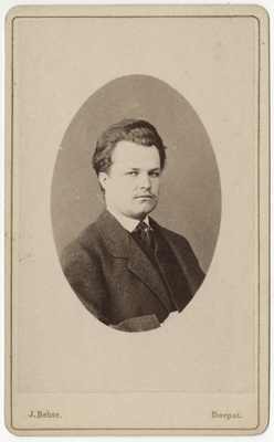 Arvatavasti ühe baltisaksa korporatsiooni liige, portreefoto  duplicate photo