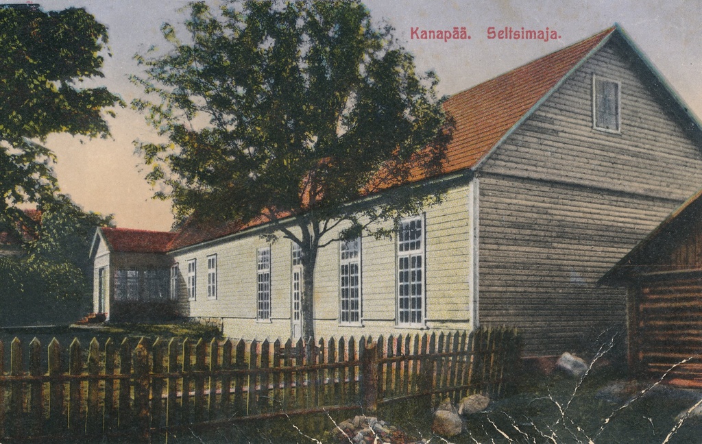 Fotopostkaart. Kanapää Seltsimaja .Joh.Semmi trükk Võrus.