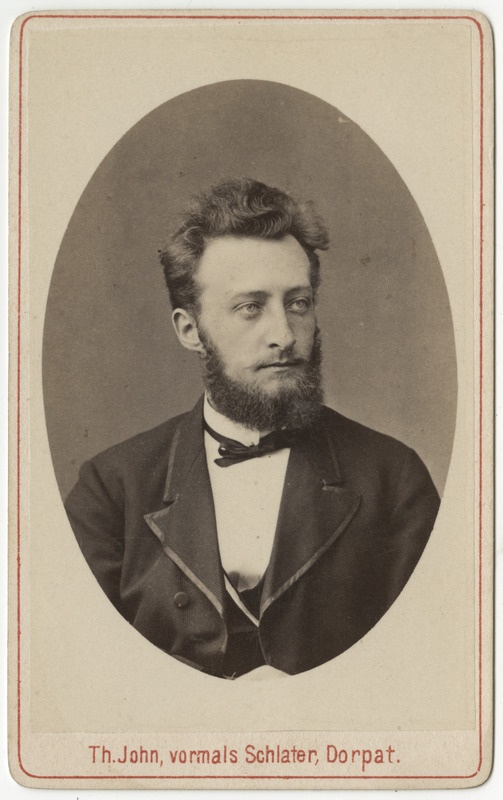 Korporatsiooni "Estonia" liige Karl von Riesenkampff, portreefoto