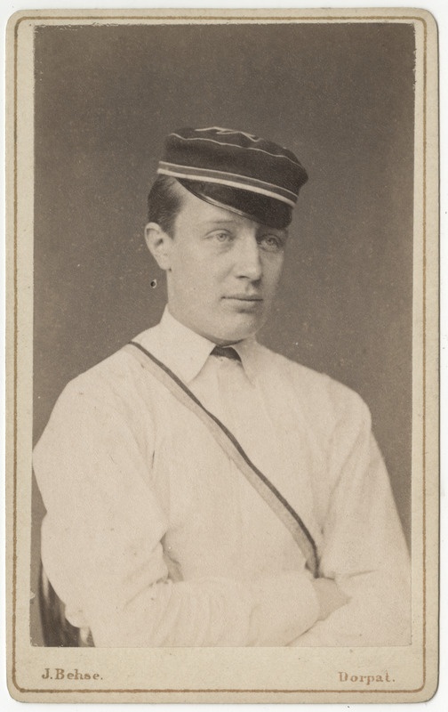 Ühe baltisaksa korporatsiooni liige, portreefoto