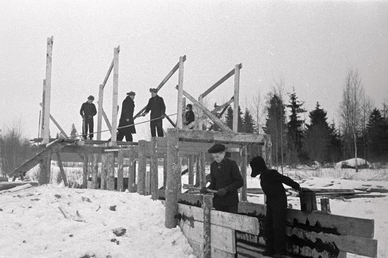 Kambja hüdroelektrijaama ehituselt.
