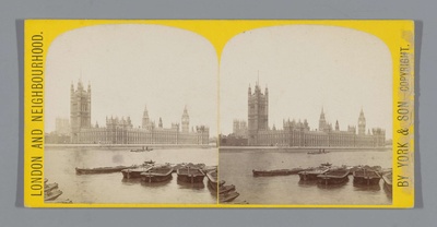 Houses of Parliament, from Lambeth, London and Neighbourhood, Gezicht op het Palace of Westminster, gezien vanaf de overkant van de Theems  duplicate photo