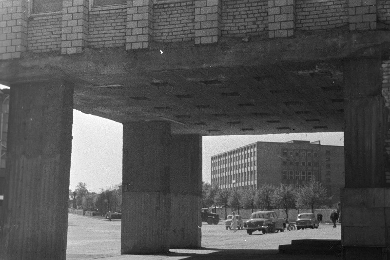 Vaade Teaduste Akadeemia Raamatukogu hoonele Lenini puiesteel.