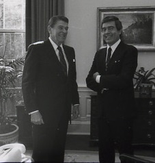 Dan Rather and Ronald Reagan 1982 - Dan Rather interviews Ronald Reagan on January 27, 1982 in Oval Office
