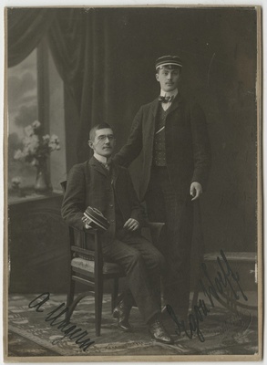 Korporatsiooni "Livonia" liikmed Egon Wolff ja tema akadeemiline isa parun Arthur Ungern-Sternberg  duplicate photo