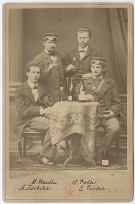 Osa korporatsiooni "Livonia" 1881. a II semestri värvicoetusest, grupifoto  duplicate photo