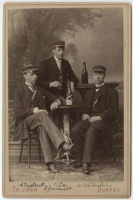 Osa korporatsiooni "Livonia" 1893. a I semestri värvicoetusest, grupifoto  duplicate photo