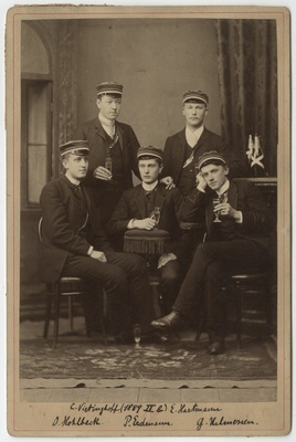 Osa korporatsiooni "Livonia" 1889. a II semestri värvicoetusest, grupifoto  duplicate photo
