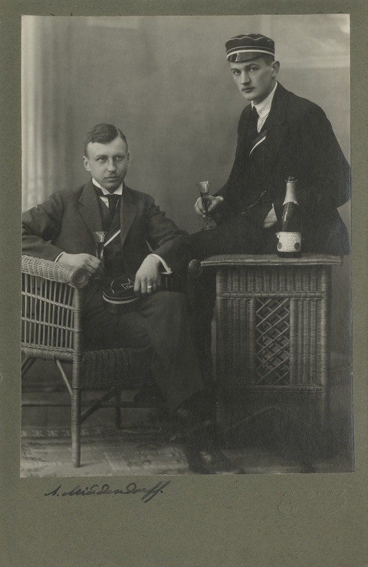 Korporatsiooni "Livonia" liikmed Moritz Vierhuff ja tema akadeemiline isa Andreas von Middendorff