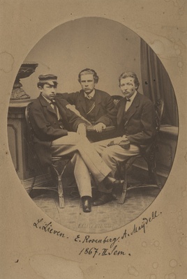 Osa korporatsiooni "Livonia" 1867. a II semestri värvicoetusest, grupifoto  duplicate photo