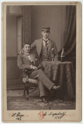 Korporatsiooni "Livonia" liikmed parun Alexander Meyendorff ja tema akadeemiline isa Harry von Stryk  duplicate photo