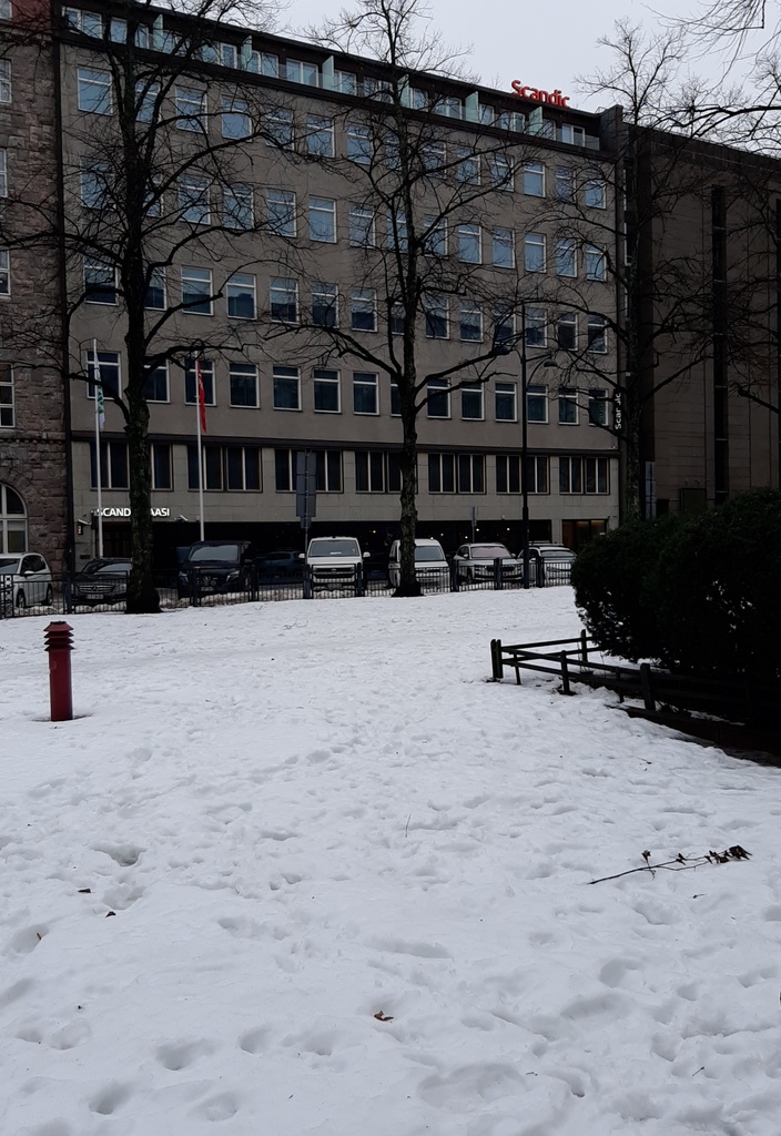 Ihmisiä Paasivuoren puistikossa Siltasaaressa rephoto