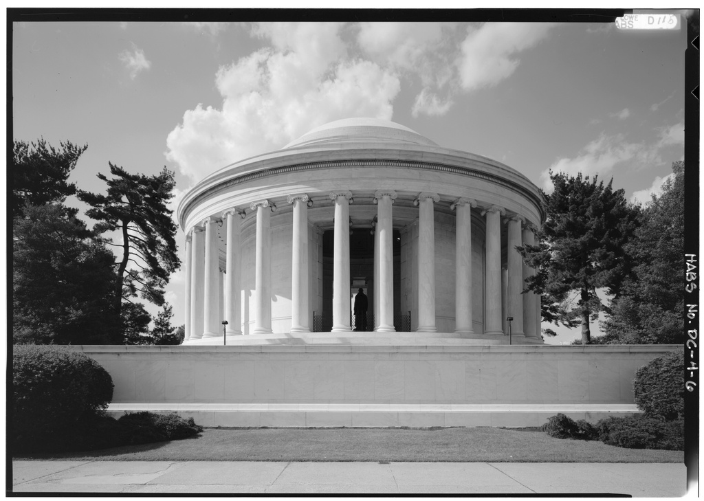 South elevation. 4 June 1991. - Jefferson Memorial, East Potomac Park, Washington, District of Columbia, DC